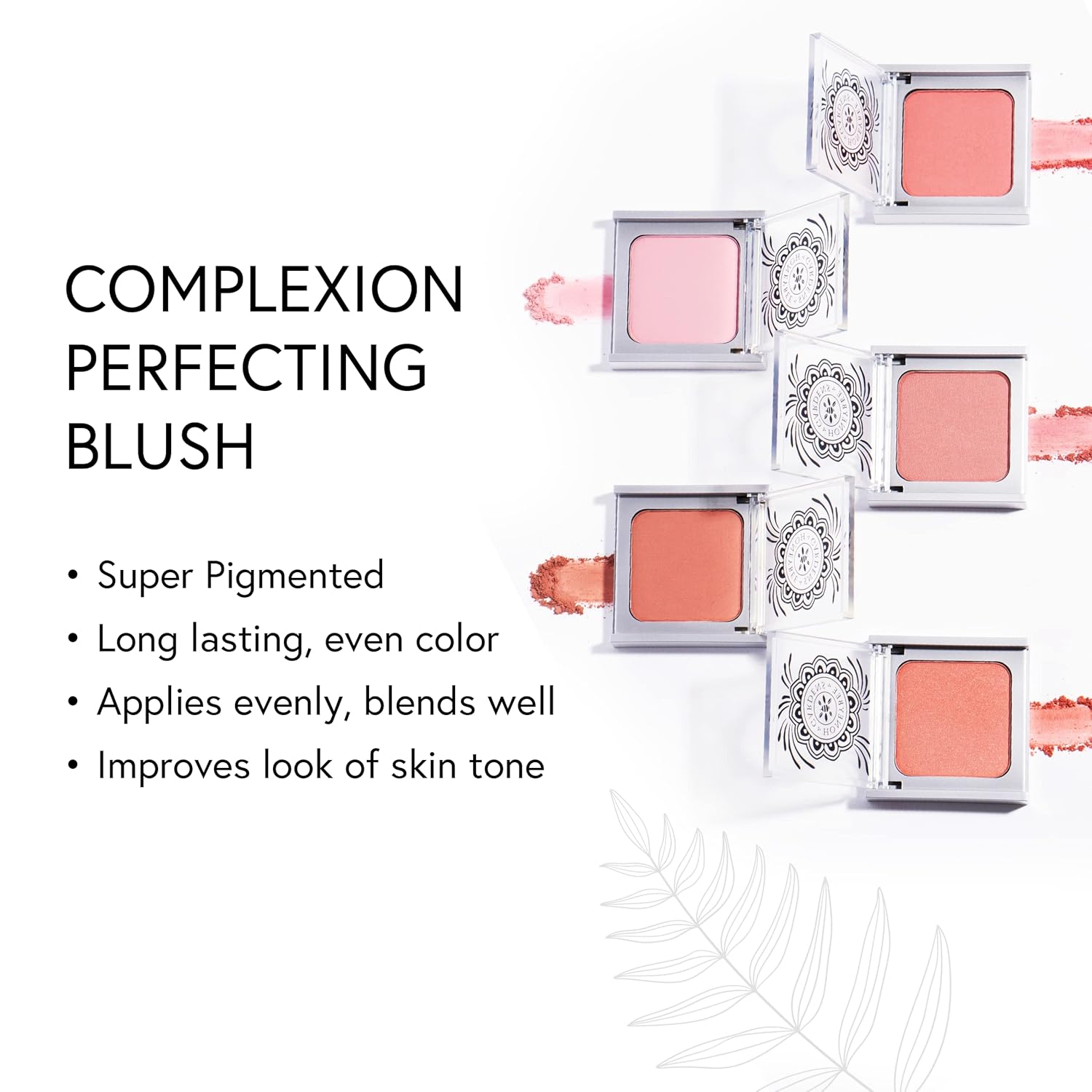 Honeybee Gardens Complexion Perfecting Blush Rendezvous, Soft Rose Natural & Glowy Finish Powder Blush for Cheeks, Highly Pigmented Long Lasting Blush, Vegan & Gluten-Free Face Makeup, 8.5g